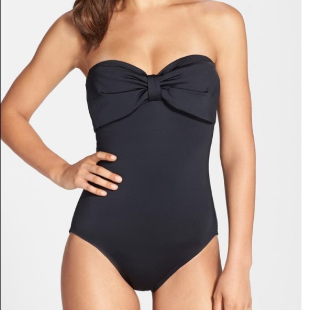Kate Spade black bow one piece EUC